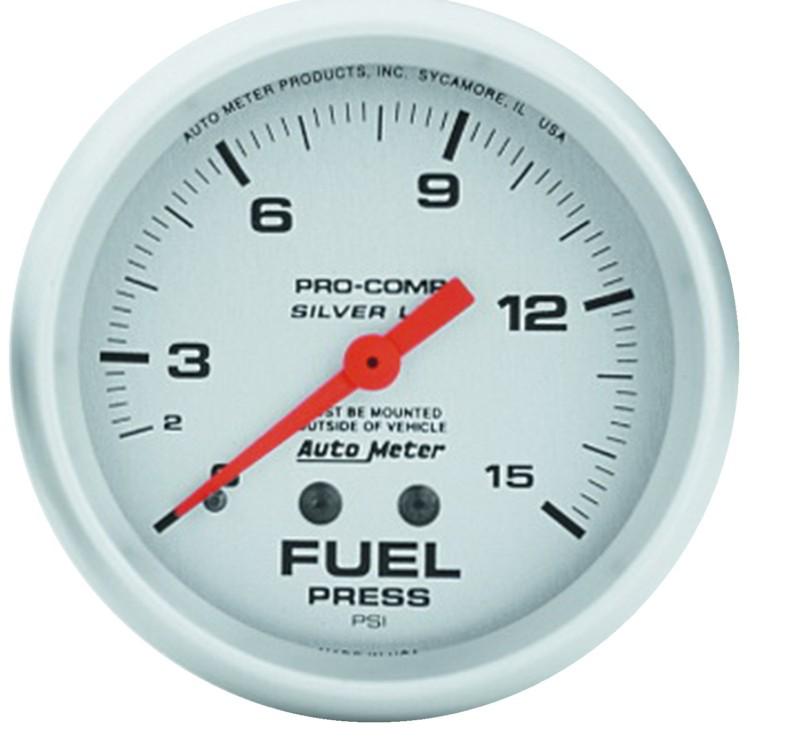 Auto meter 4611 silver; lfgs fuel pressure gauge