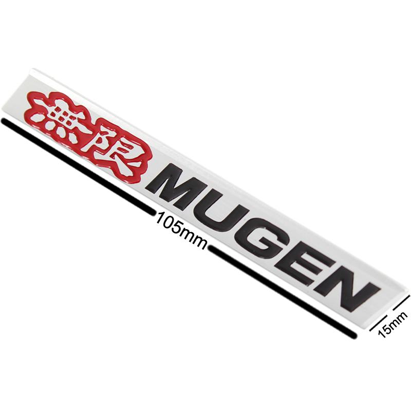 1x mugen red aluminum alloy sticker vehicle logo badge symbol emblem