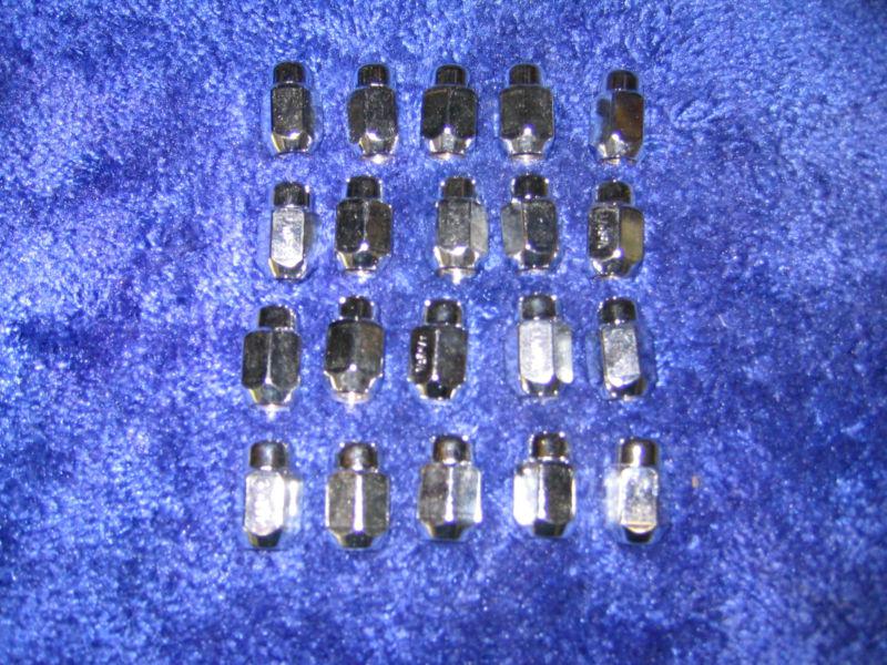 Lug nuts acorn 1/2" chrome lugs nut 20 pc new ford jeep