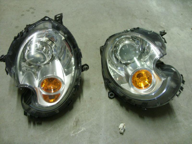 07-12 mini cooper bi-xenon left & right headlights oem headlamps with ballasts