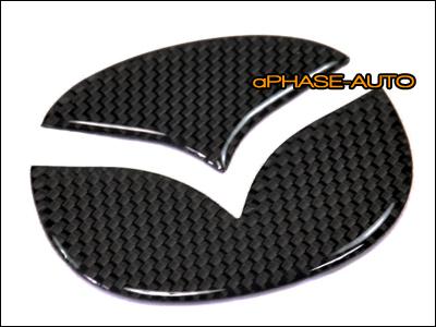 Mazda rx8 rx-8 se3p carbon fiber emblem insert filler