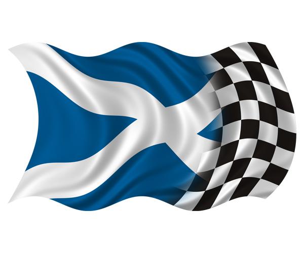 Scotland racing flag decal 5"x3" scottish scots vinyl race car sticker (rh) zu1