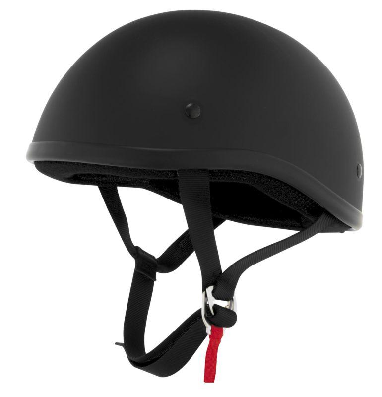 Skid lid motorycycle half helmet flat black dot xl