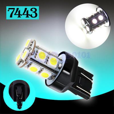 7443 7440 13 smd 5050 pure white stop tail brake signal car light bulb