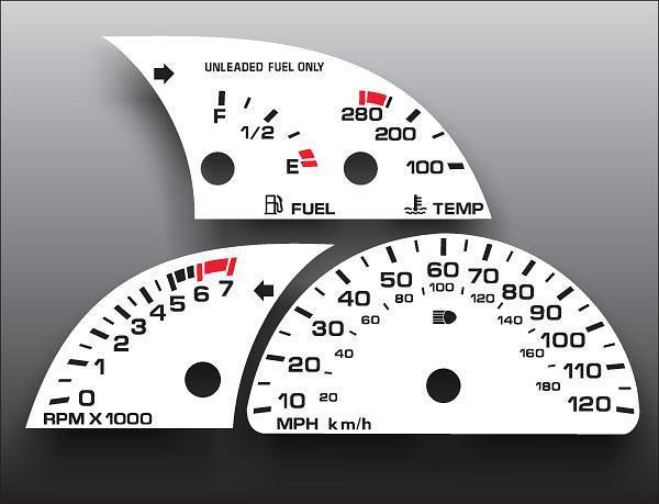 1997-1999 oldsmobile eighty eight instrument cluster white face gauges