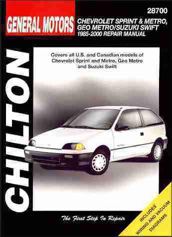 Chevy sprint suzuki swift geo metro repair shop & service manual 1985-2000