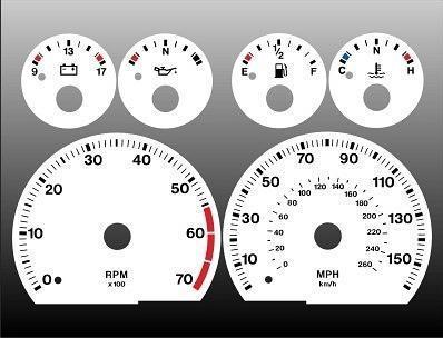 1995-1997 jaguar xj6 instrument cluster white face gauges 95-97