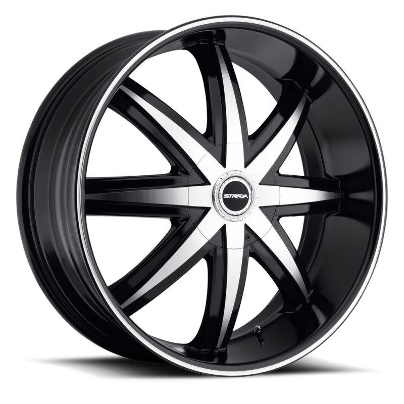 22" inch 5x115 5x120 black machined wheels rims 5 lug rwd 300 dodge magnum