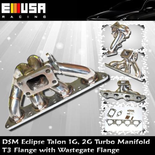 90-99 mitsubishi eclipse talon t3 wg38 stainless turbo manifold 4g63 1g 2g t4