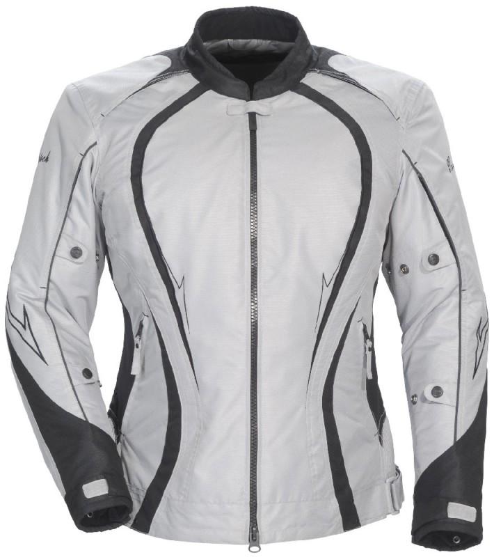 Cortech lrx series 3 silver tall medium womens textile motorcycle riding jacket