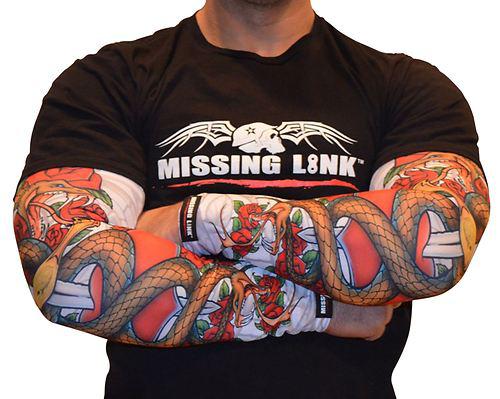 Missing link armpro love bites wicking compression sleeve - protect tattoo