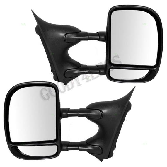 99-07 ford pickup truck super duty f250 f350 excursion towing mirrors set manual