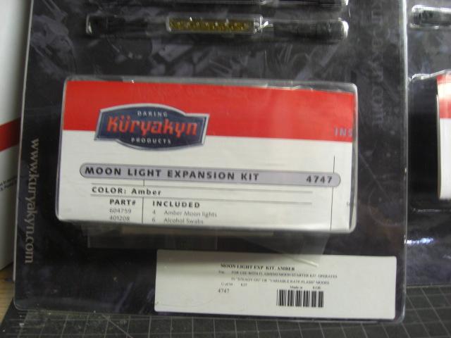 Kuryakyn moon light amber expansion kit 12volt new 4747 8 lights