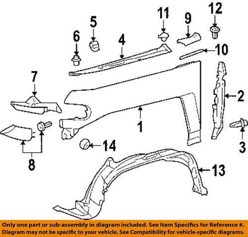 Toyota oem 5380635010 fender-cover