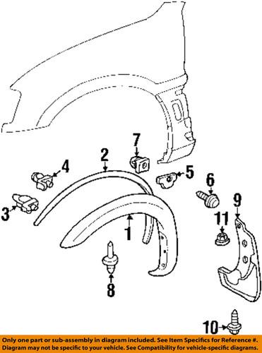 Toyota oem 5385142160b0 fender-flare pad