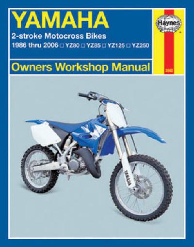 1986-2006 yamaha yz 80 85 125 250 yz80 yz85 yz125 yz250 repair manual