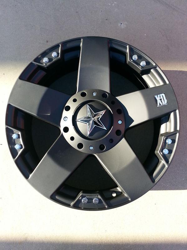 20"xd wheels styl xd775 rockstar black  20x8.5  8lug 8x170 et 10 130.81 lot of 4