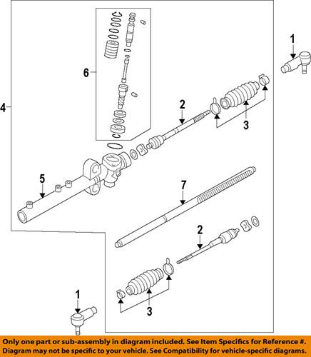 Mazda oem bbm432110r0c rack & pinion complete unit/rack & pinion complete unit