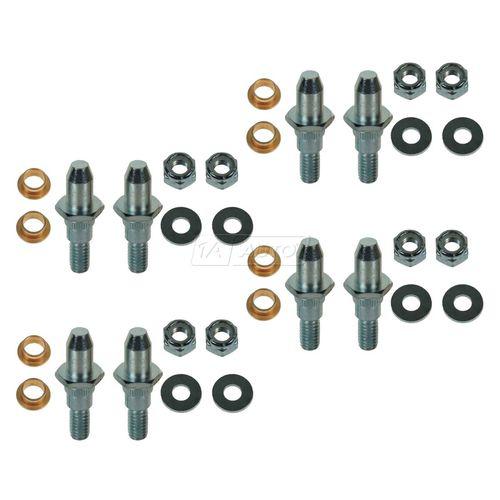 Front threaded door hinge pin & bushing kit set of 8 for 99-07 chevy gmc truck