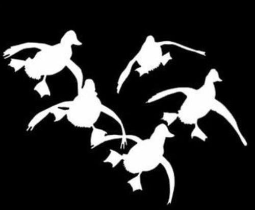 Flying ducks hunting white sticker window decal vinyl car truck wall birds flock