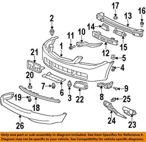 Acura oem 71170seca00 front bumper-bumper shock-absorber