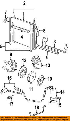 Ford oem f77z19b594cb a/c condenser, compressor & lines-condenser mount bracket