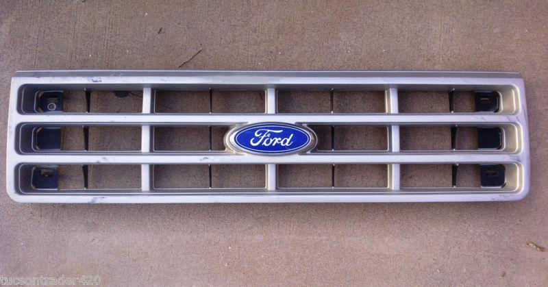 87 88 89 90 91 ford f150 f250 f350 truck grille with emblem oem e9tb-8150-abm