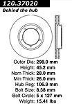 Centric parts 120.37020 front premium rotor