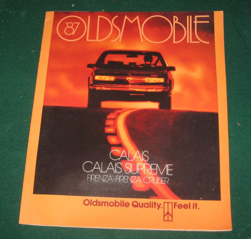 1987 oldsmobile sales brochure; calais; calais supreme; firenza; wagon; 28 pgs