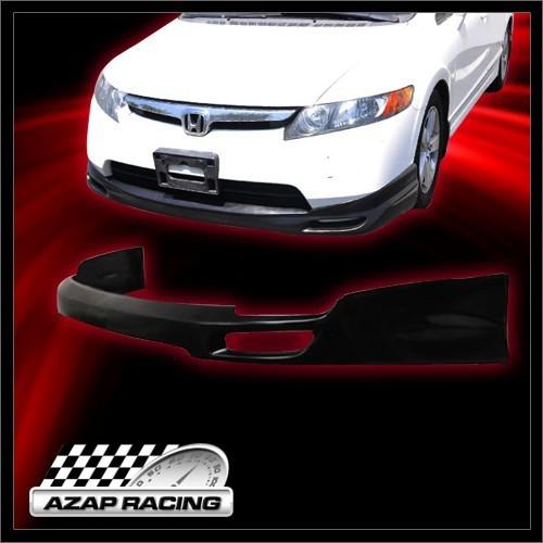 2006 07 08 poly-urethane front bumper lip spoiler for honda civic 4 doors sedan