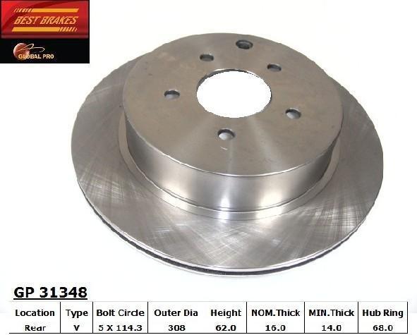 Best brakes gp31348 rear brake rotor