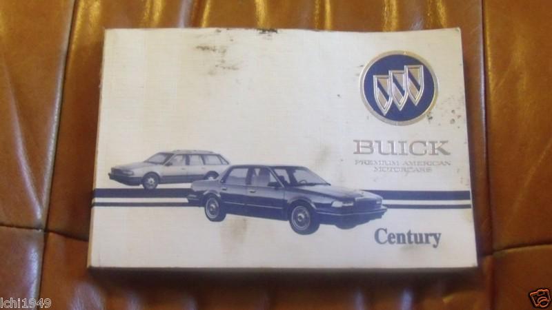 1993 buick century owners manual user guide oem