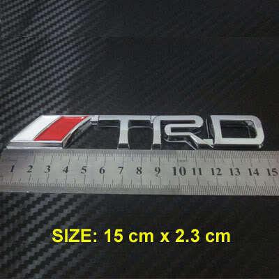 3d chrome trd car badge emblem decal sticker self-adhesive