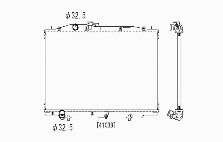 Replacement radiator 04-06 acura tl automatic transmission 3.2l v6 19010rdaa52