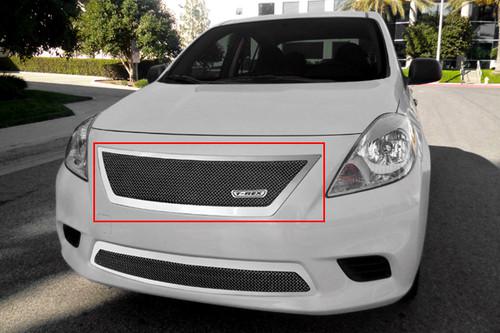 T-rex 12-13 nissan versa billet grille upper class polished mesh grill 54776