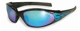 Blaze velocity motorcycle glasses blue flame & g-tech