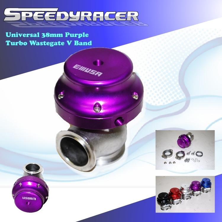 Emusa 38mm wastegate  vband purple anodized mazda toyota scion acura bmw miata 