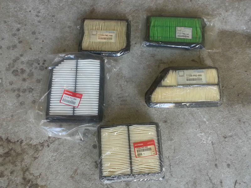 Honda and acura oem air filters...lot of 7....new sealed oem