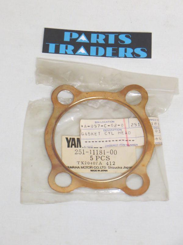 Nos genuine yamaha head cylinder gasket dt175 mx175 ct1 ct2 ct3 ty175 ty175b