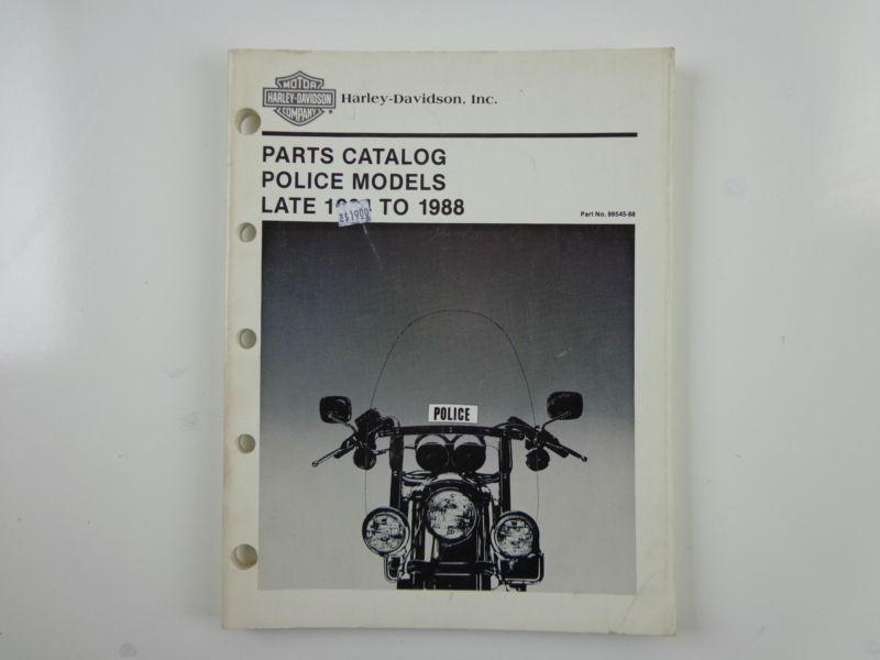 Harley davidson late 1984-88 police models parts catalog 99545-88 #6