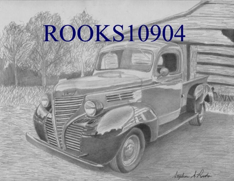 1939 plymouth pickup truck art print