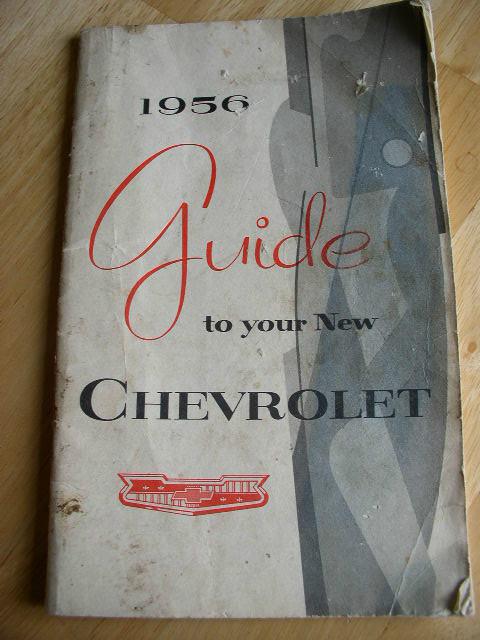 Chevrolet 1956 car owner's manual 56 chevy