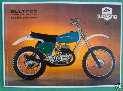Bultaco pursang mk9,162+, photo copy a4 owner's manual 