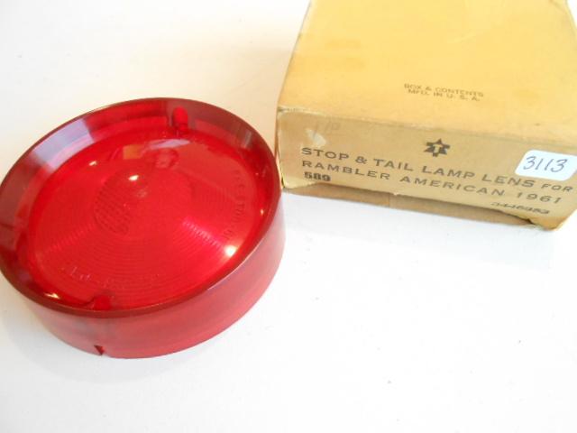 1961 rambler american stop & tail light lamp lens nors