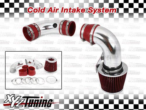 Red 96-05 sonoma/hombre/bravada 4.3 v6 cold air intake induction kit+filter 3.5