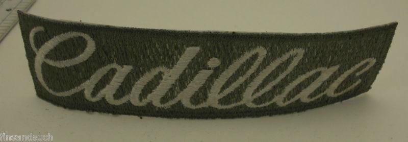 Cadillac embroidered hat or jacket patch with "old style" script .classy..cool !