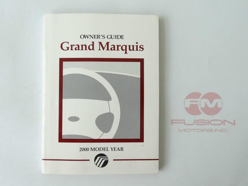 2000 grand marquis owners manual user guide operator book 