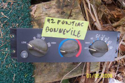 92 - pontiac - bonneville ac / heater controler