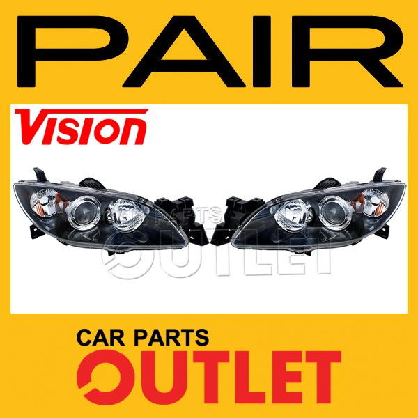 04-09 mazda 3 mazda3 sedan new pair head lamp ma2518108 lh+rh ma2519108 lens hsg