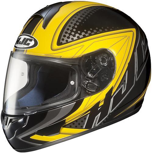 New hjc cl-16 voltage full-face adult helmet, mc-3/yellow/black, med/md